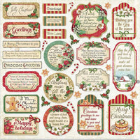Stamperia Klassiek Kerstpapierpakket 8" x 8"