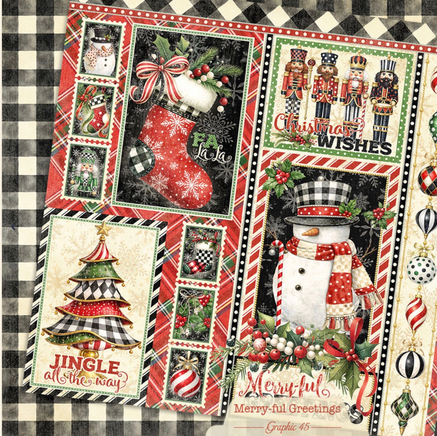 Graphic 45 Merry-ful Greetings 8” x 8” Collection Pack