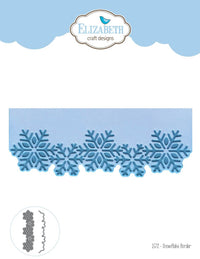 Elizabeth Craft Designs Juego de troqueles con borde de copo de nieve