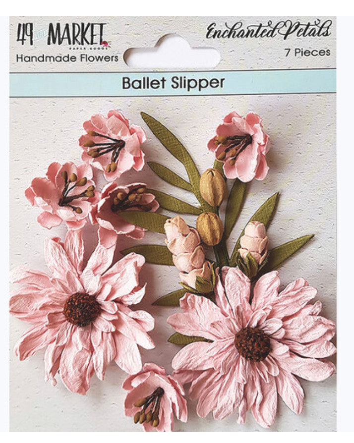 49 and Market Zapatillas de ballet con pétalos encantados y flores 