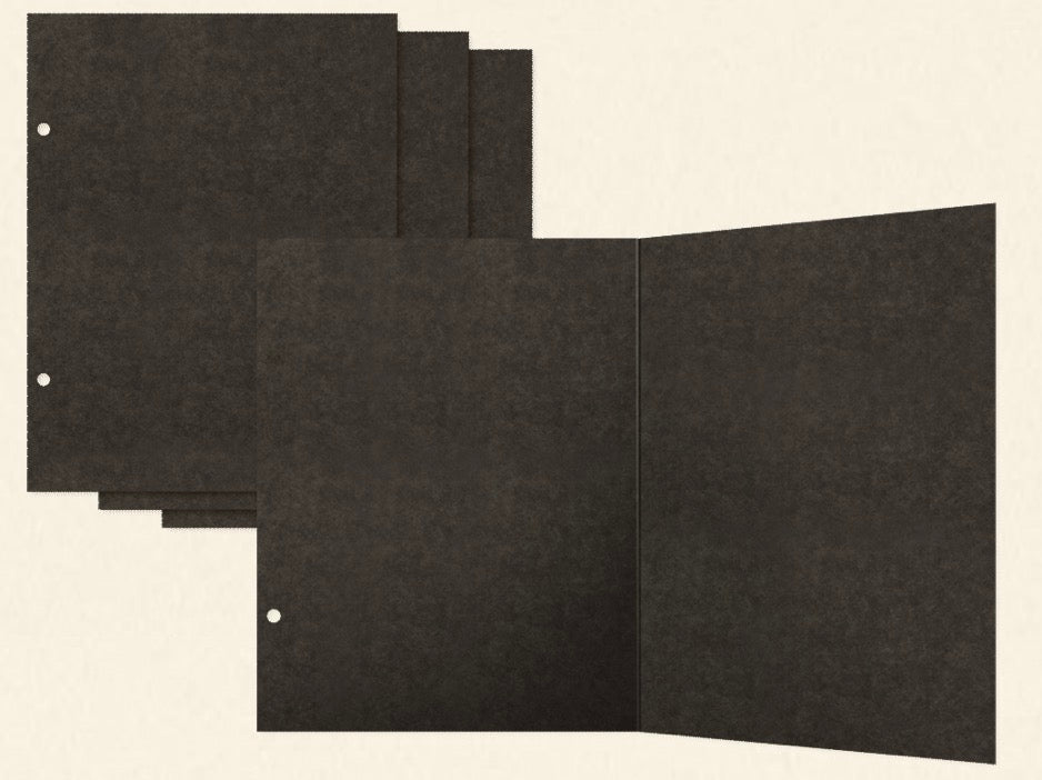 Graphic 45 Check Binder Album with Interactive Pages — Black