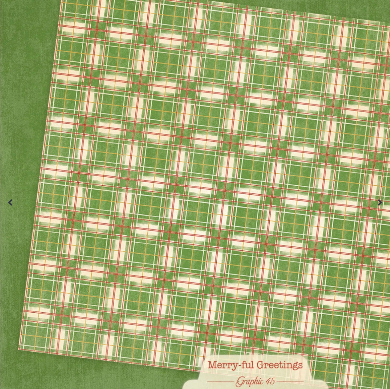 Graphic 45 Merry-ful Greetings 12” x 12” Plaids, Stripes & Solids Pack