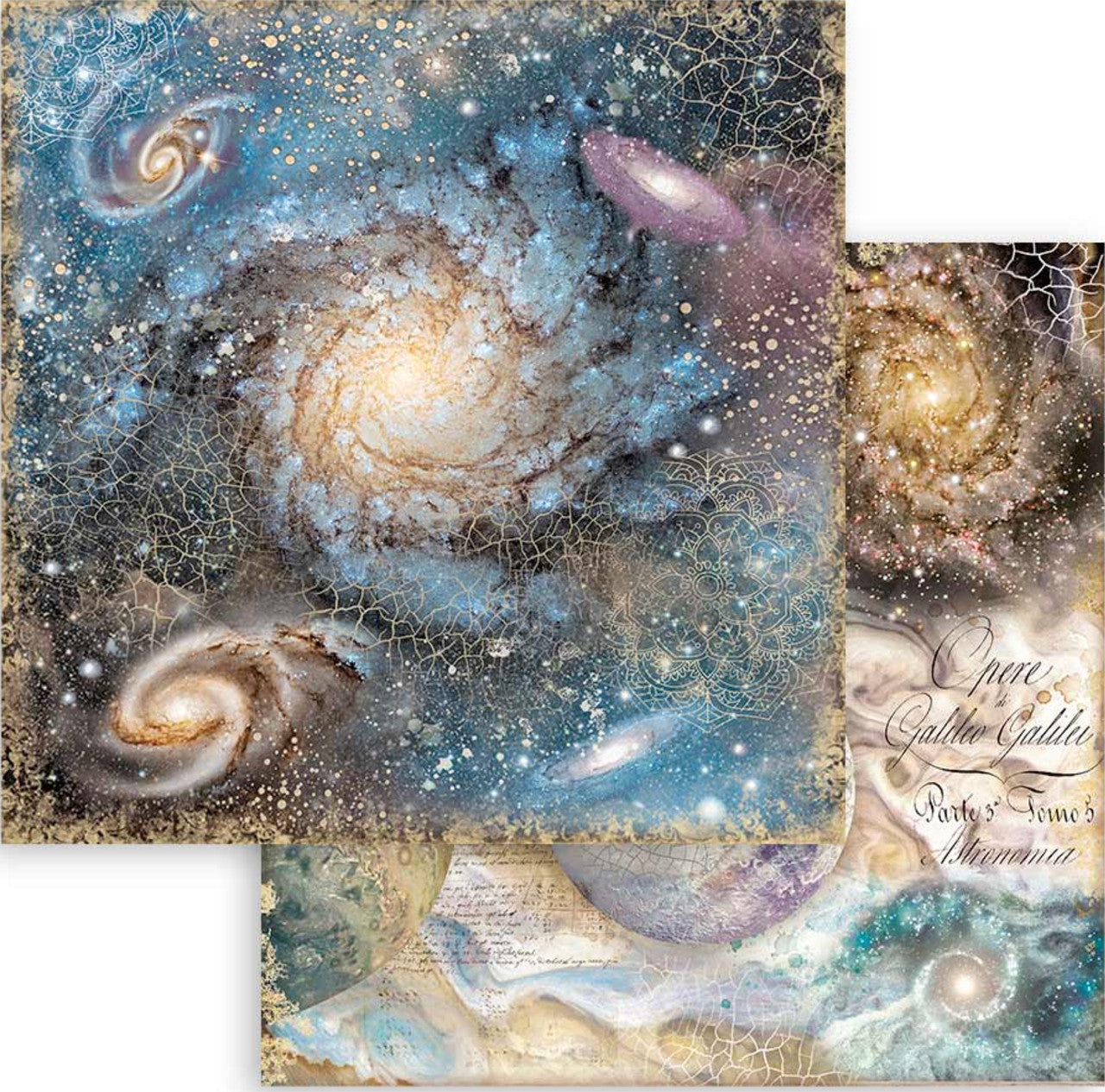 Stamperia Cosmos Infinity Bloc de papel de selección de fondos de 12" x 12"