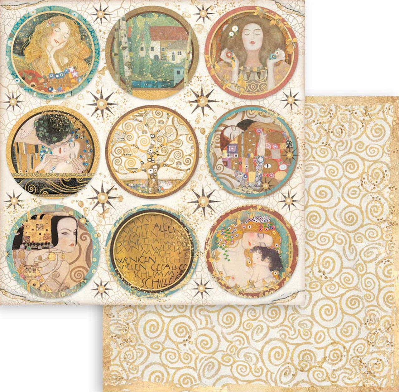 Paquete de papel de doble cara Stamperia (12"x12") - Klimt 