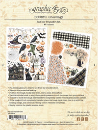 Graphic 45 BOOtiful Greetings Rub-On Transfer Set