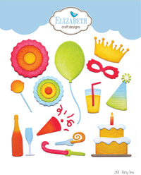 Elizabeth Craft Designs Juego de troqueles Party Time