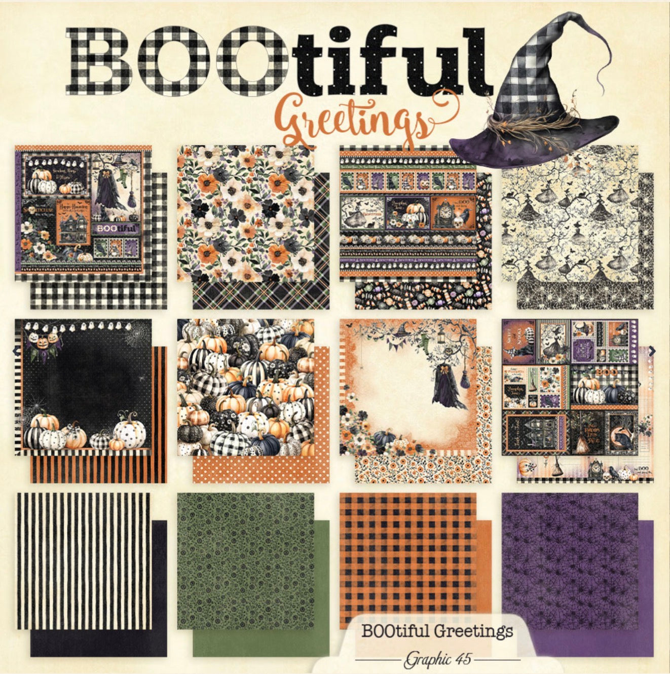 Graphic 45 BOOtiful Greetings 12” x 12” Collection Pack