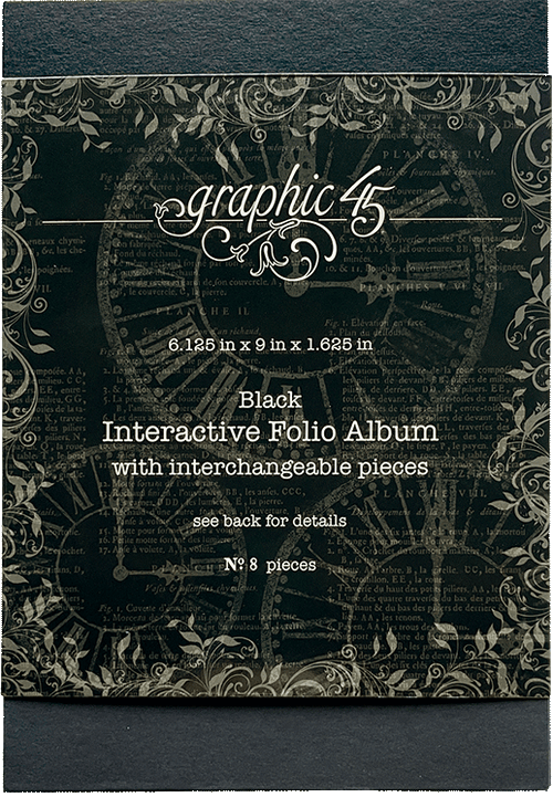Graphic 45 Interactive Folio Album Black