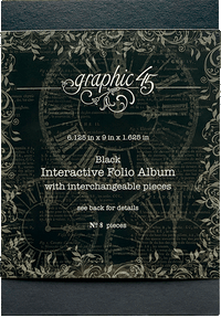 Graphic 45 Interactive Folio Album Black