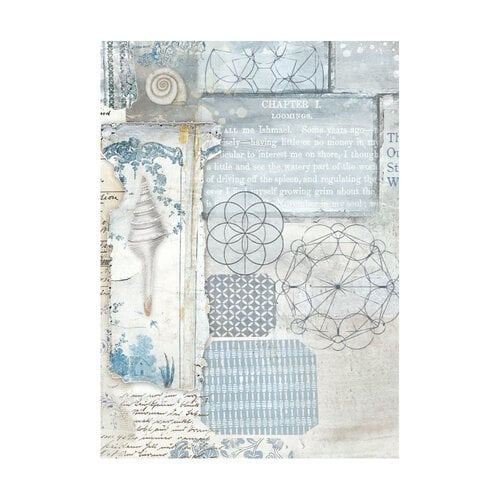 Stamperia Silent Sea Backgrounds A6 Rice Papers (8/Pk)