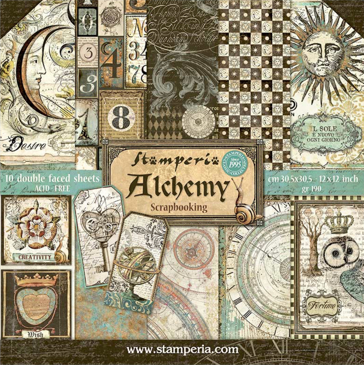 Paquete de papel Stamperia Alchemy 12" x 12"