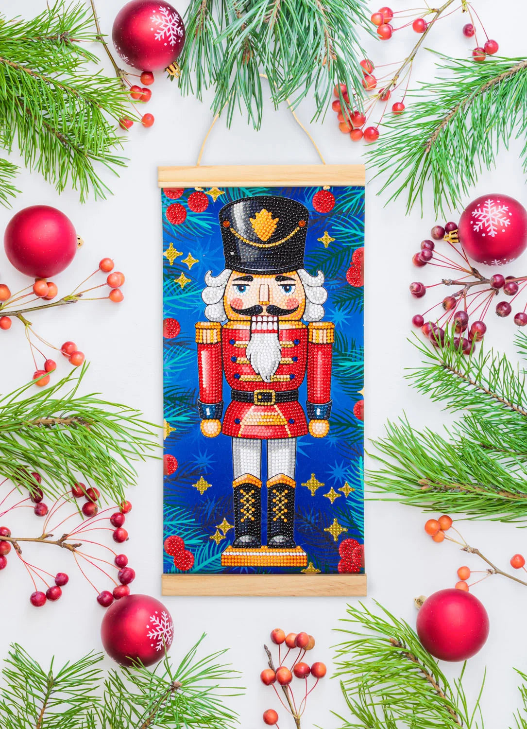 Camelot Dotz Nutcracker Wall Hanging with Wood Hangers