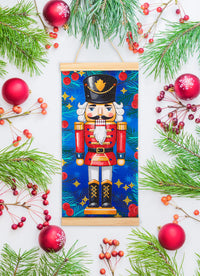 Camelot Dotz Nutcracker Wall Hanging with Wood Hangers