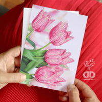 Tulipanes románticos Diamond Dotz Tarjetas de felicitación