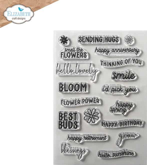 Elizabeth Craft Designs Smell the Flowers Stamp Set (CS268)