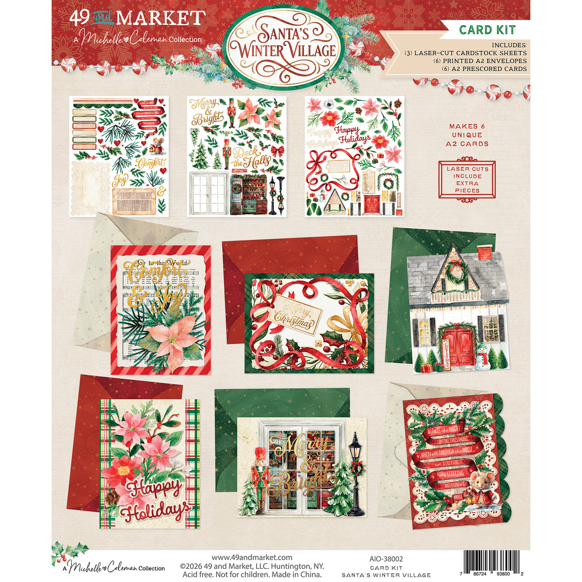 49 & Market Santa's Winter Village Card Kit