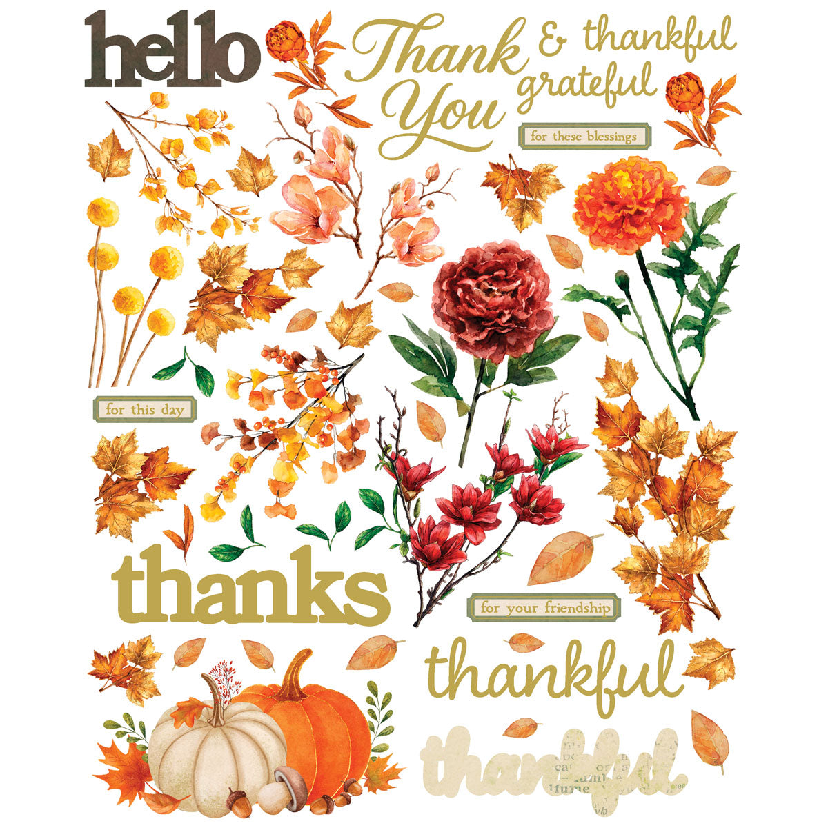 49 & Market Thankful Card Kit with Gold Foil