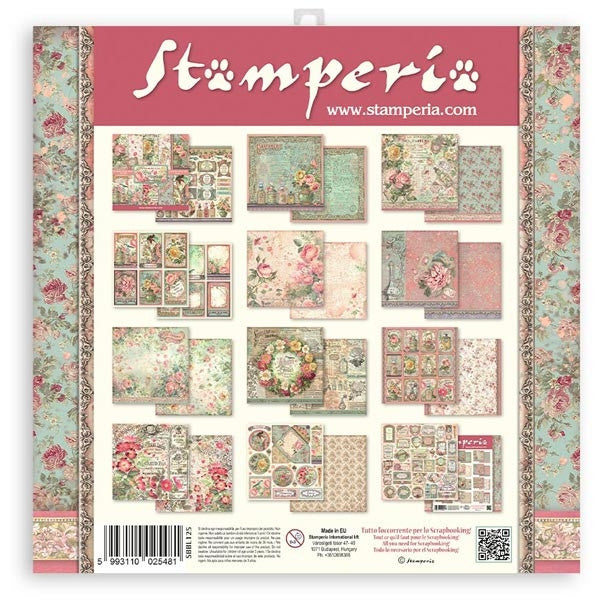 Colección de papel Stamperia Rose Parfum 12" x 12"