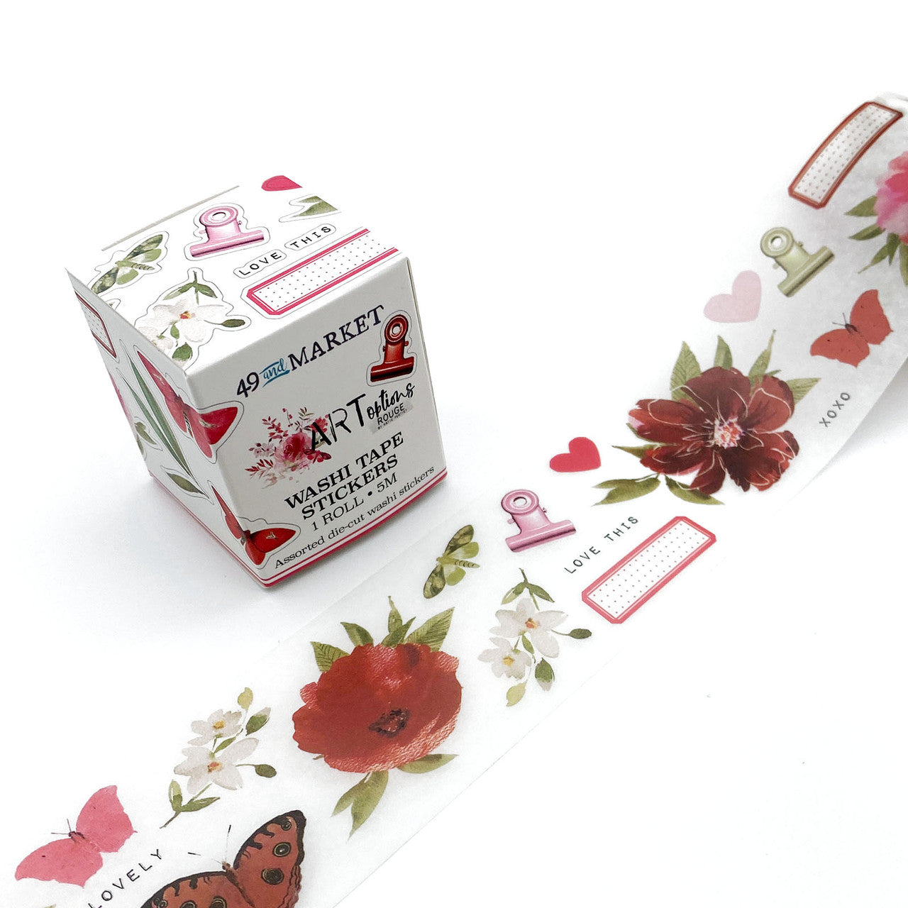 49 and Market ARToptions Rouge Washi Tape Sticker Roll