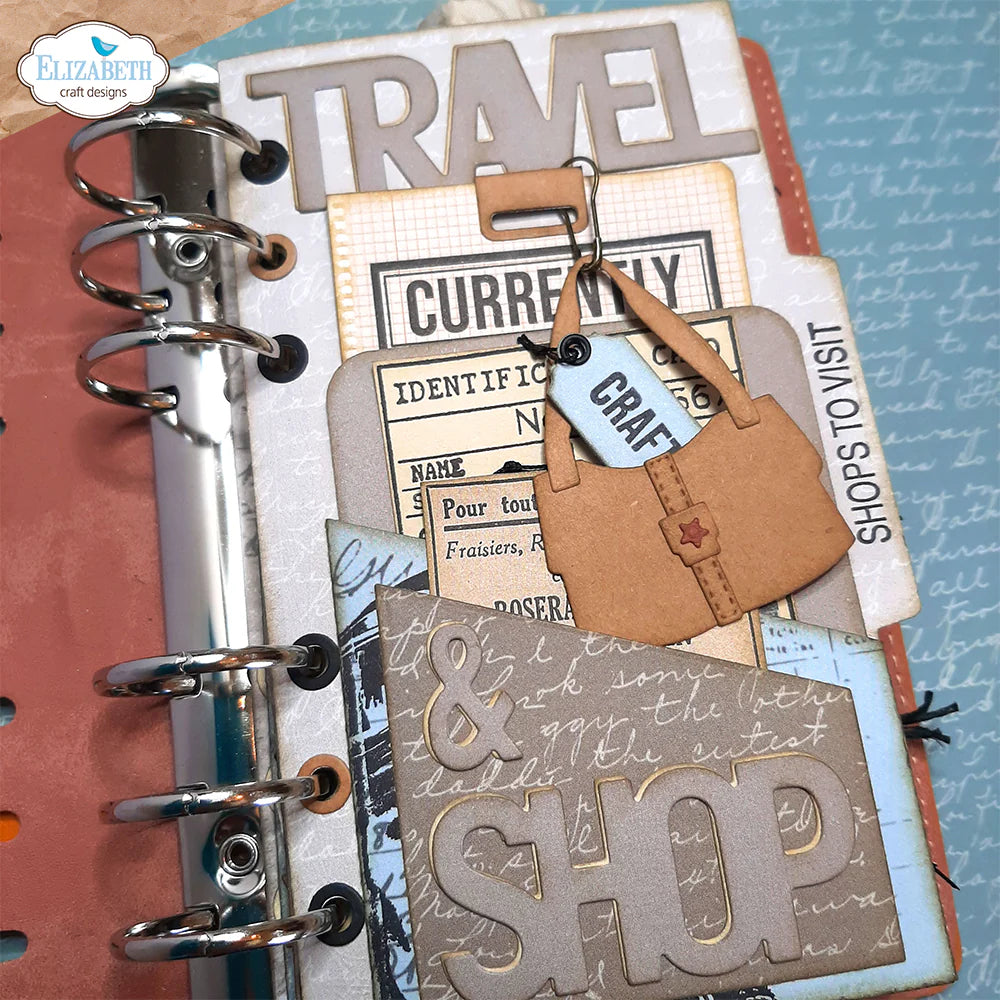 Elizabeth Craft Designs Slanting Library pocket with bag Die