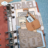 Elizabeth Craft Designs Slanting Library pocket with bag Die