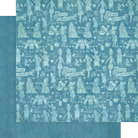 Grafisch 45 Alice's Tea Party 30 x 30 cm patronen en effen blok