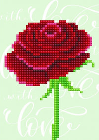 Diamond Dotz Love Rose Greeting Card
