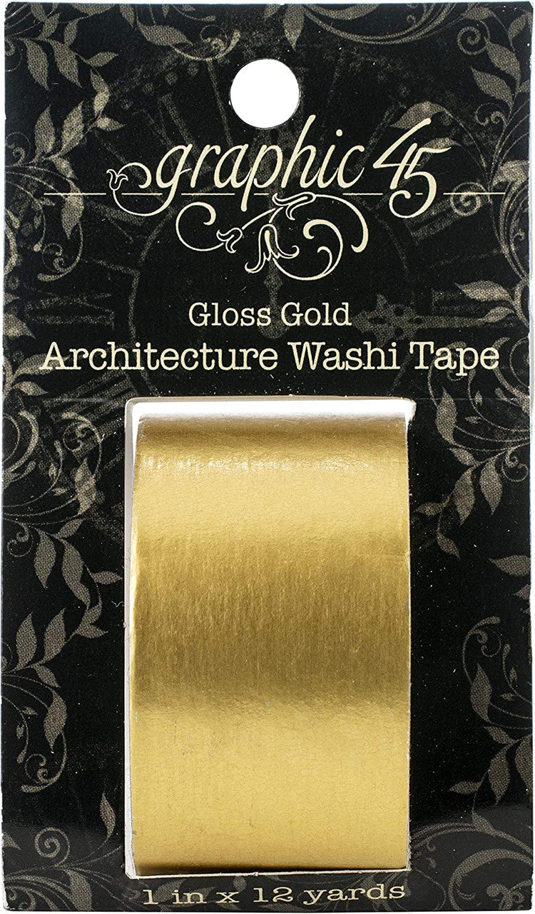 Graphic 45 Architecture Washi Tape - Glanzend goud 