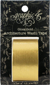 Graphic 45 Architecture Washi Tape - Glanzend goud 