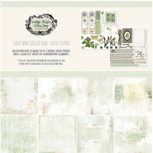 49 and Market Vintage Artistry Sage 12 x 12 Collection Pack