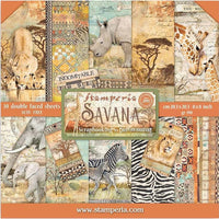 Stamperia Double Face 8” x 8” Paper Collection - Savana