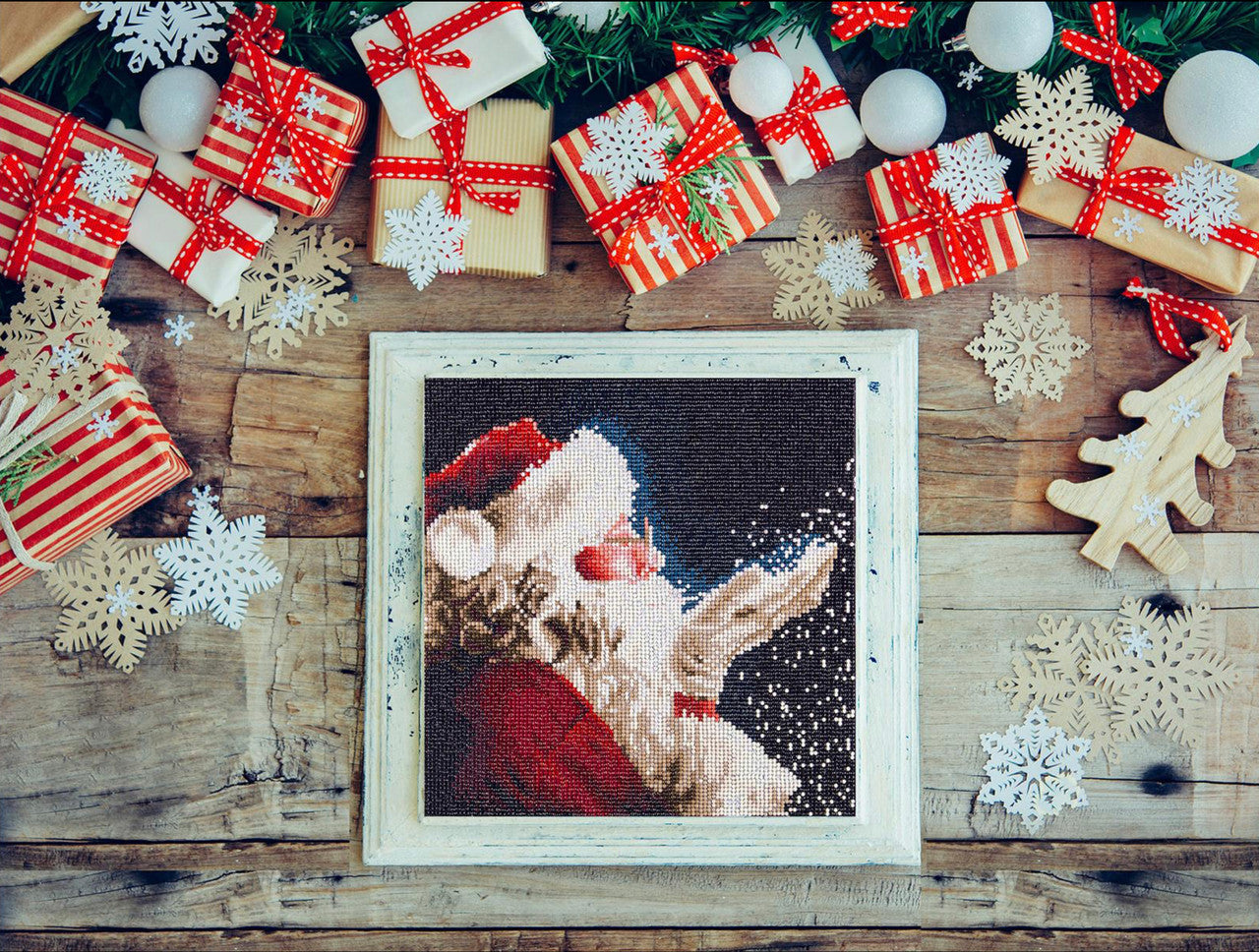 Diamond Painting Santa Claus And Christmas Tree – Diamonds Wizard