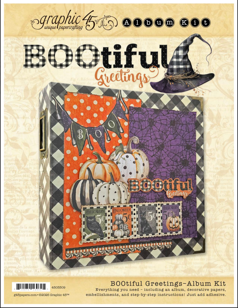 BOOtiful Greetings album kit project sheet