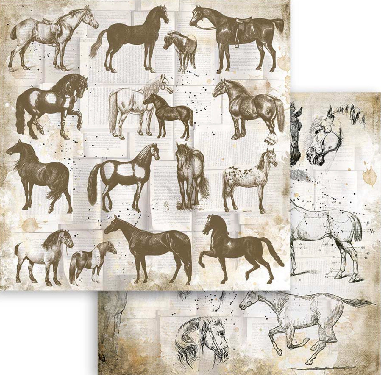 Stamperia 12"x12" Romantic Horses Paper Pack