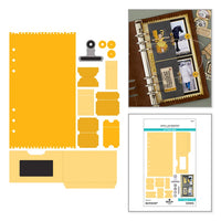 Keepsake Studio Page with Flap Pocket Etched Dies by Esther Glas