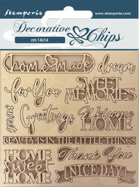 Stamperia Decorative Chips - Casa Granada Quotes