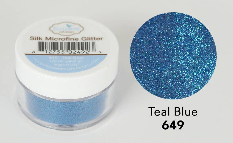 Elizabeth Craft Designs Silk Microfine Glitter - Teal Blue 0.5oz