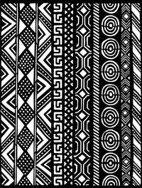 Stamperia Thick Stencil - Savana Tribal Borders