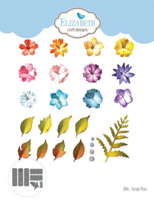 Elizabeth Craft Designs Floral Minis-stansenset