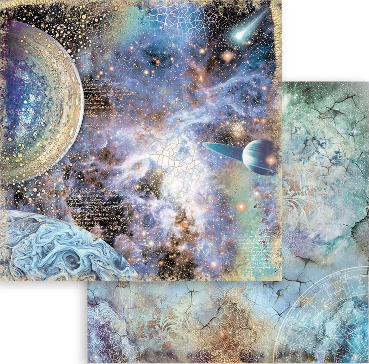 Stamperia Cosmos Infinity 12” x 12”  Backgrounds Selection Paper Pad