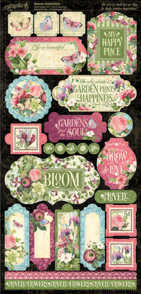 Pegatinas de la colección Bloom Graphic 45