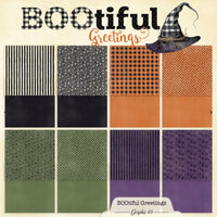 Graphic 45 BOOtiful Greetings 12” x 12” Plaids, Stripes & Solids Pack