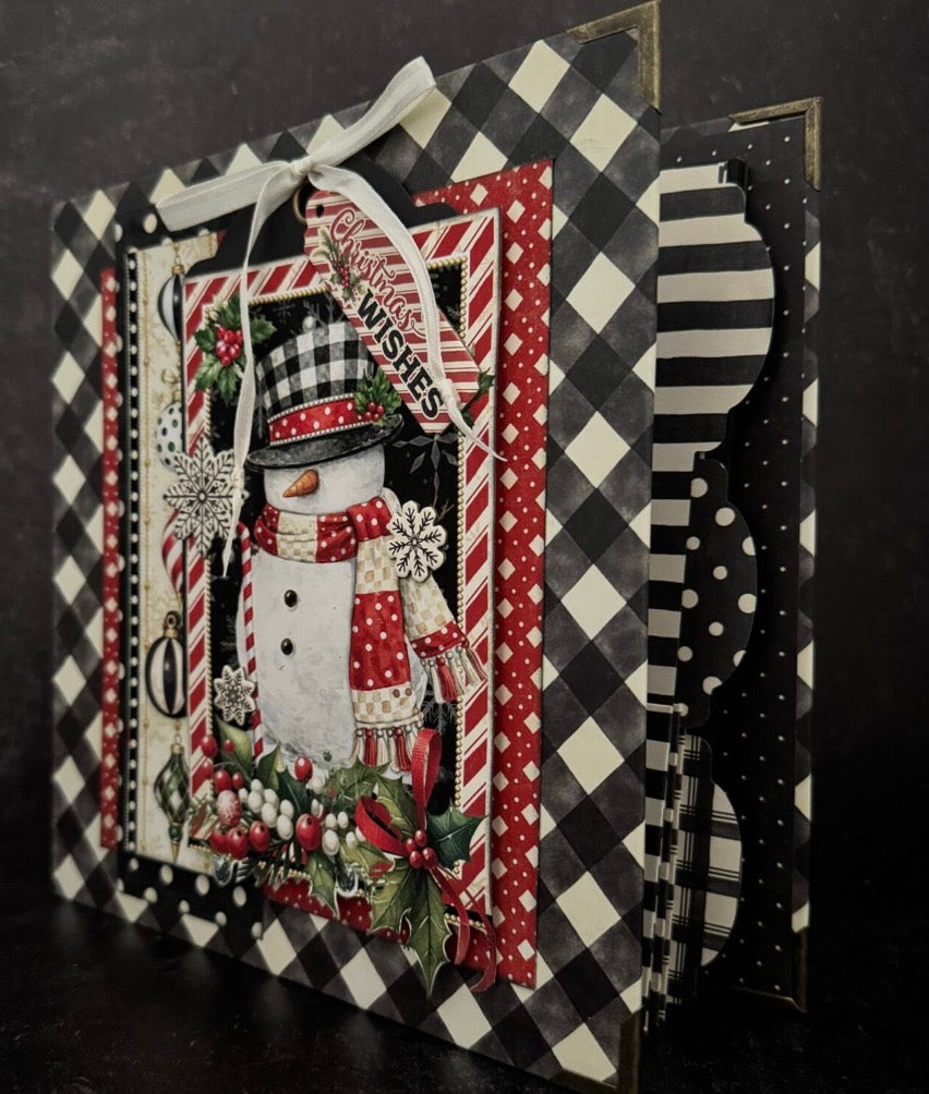 Graphic 45 Check Binder Album with Interactive Pages — Black