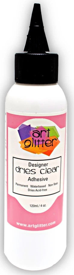 Art Glitter Glue - Designer Dries Clear Adhesive - 4 oz bottle