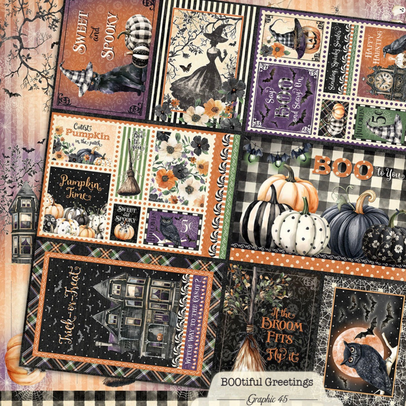 Graphic 45 BOOtiful Greetings 8” x 8” Collection Pack