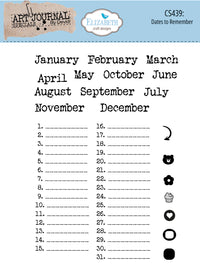 Elizabeth Craft Designs Dates to Remember Stamp Set (Limited Edition)