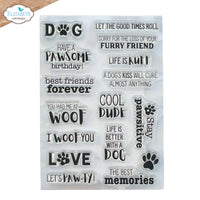 Elizabeth Craft Designs Dog Days Sentiments Stamp Set