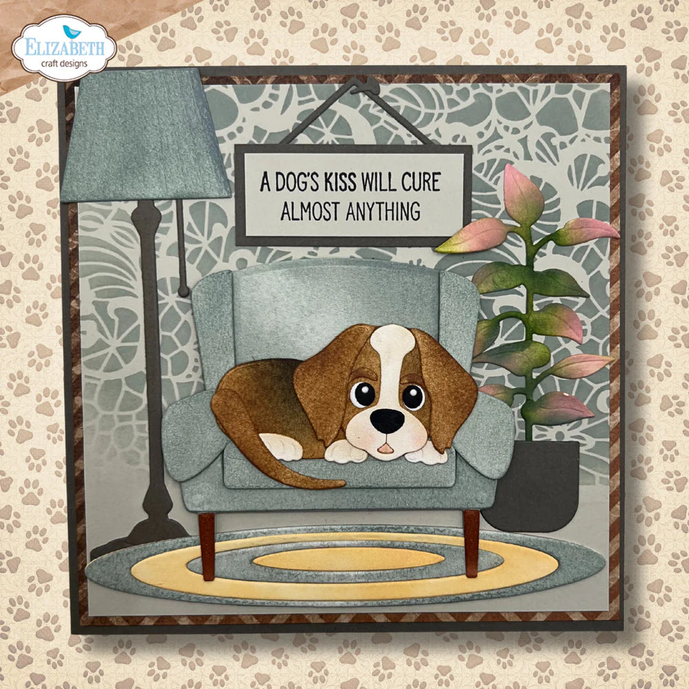 Elizabeth Craft Designs Dog Days Sentiments Stamp Set