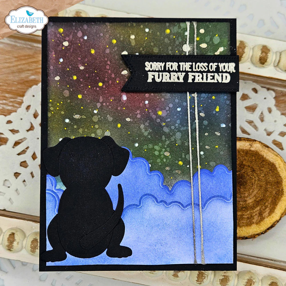 Elizabeth Craft Designs Dog Days Sentiments Stamp Set