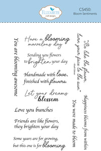 Elizabeth Craft Designs Bloom Sentiments Stamp Set
